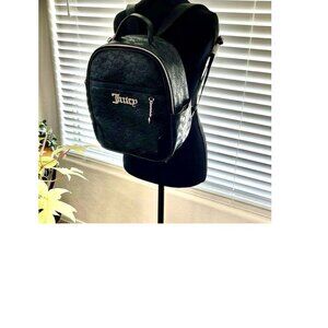 **NWT** Juicy Couture Black Backpack with Gold Logo